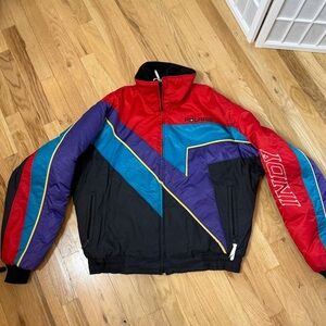 Vintage 90’s Men's Polaris Indy Snowmobile Jacket - Red, Blue, Purple, Black